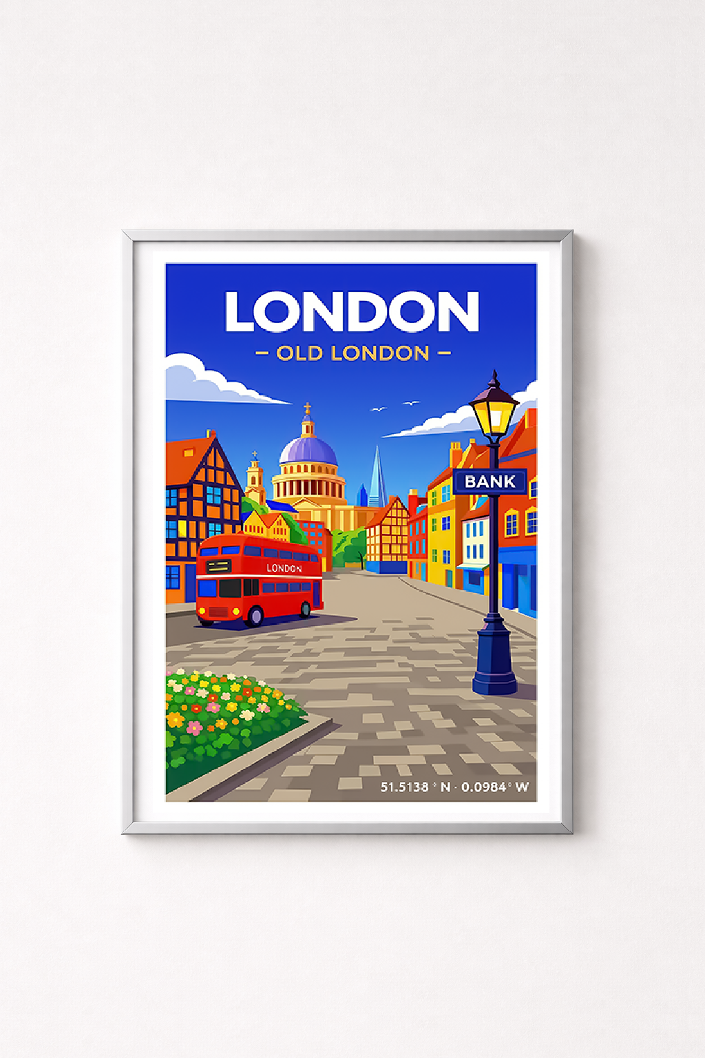 Affiche Londres — Vieille Ville, Angleterre