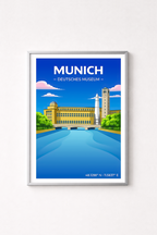 Affiche Munich — Deutsches Museum, Allemagne