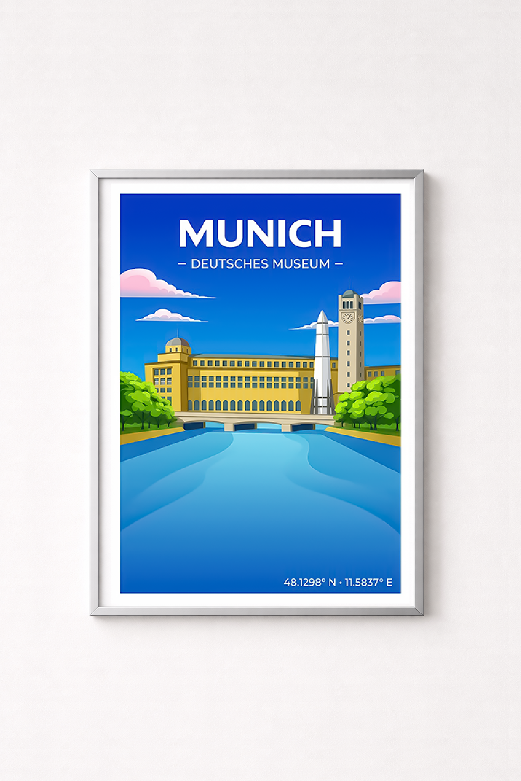 Affiche Munich — Deutsches Museum, Allemagne
