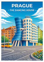 Affiche Prague — Maison Dansante, République Tchèque