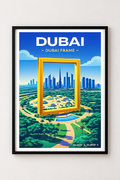 Affiche Dubaï — Dubai Frame, Émirats Arabes Unis