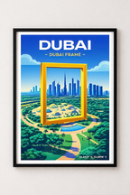 Affiche Dubaï — Dubai Frame, Émirats Arabes Unis