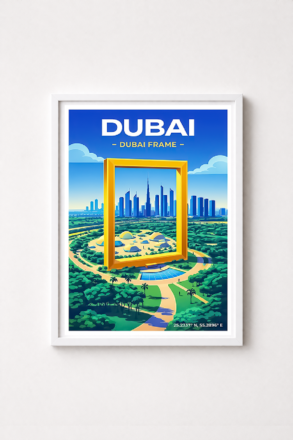 Affiche Dubaï — Dubai Frame, Émirats Arabes Unis