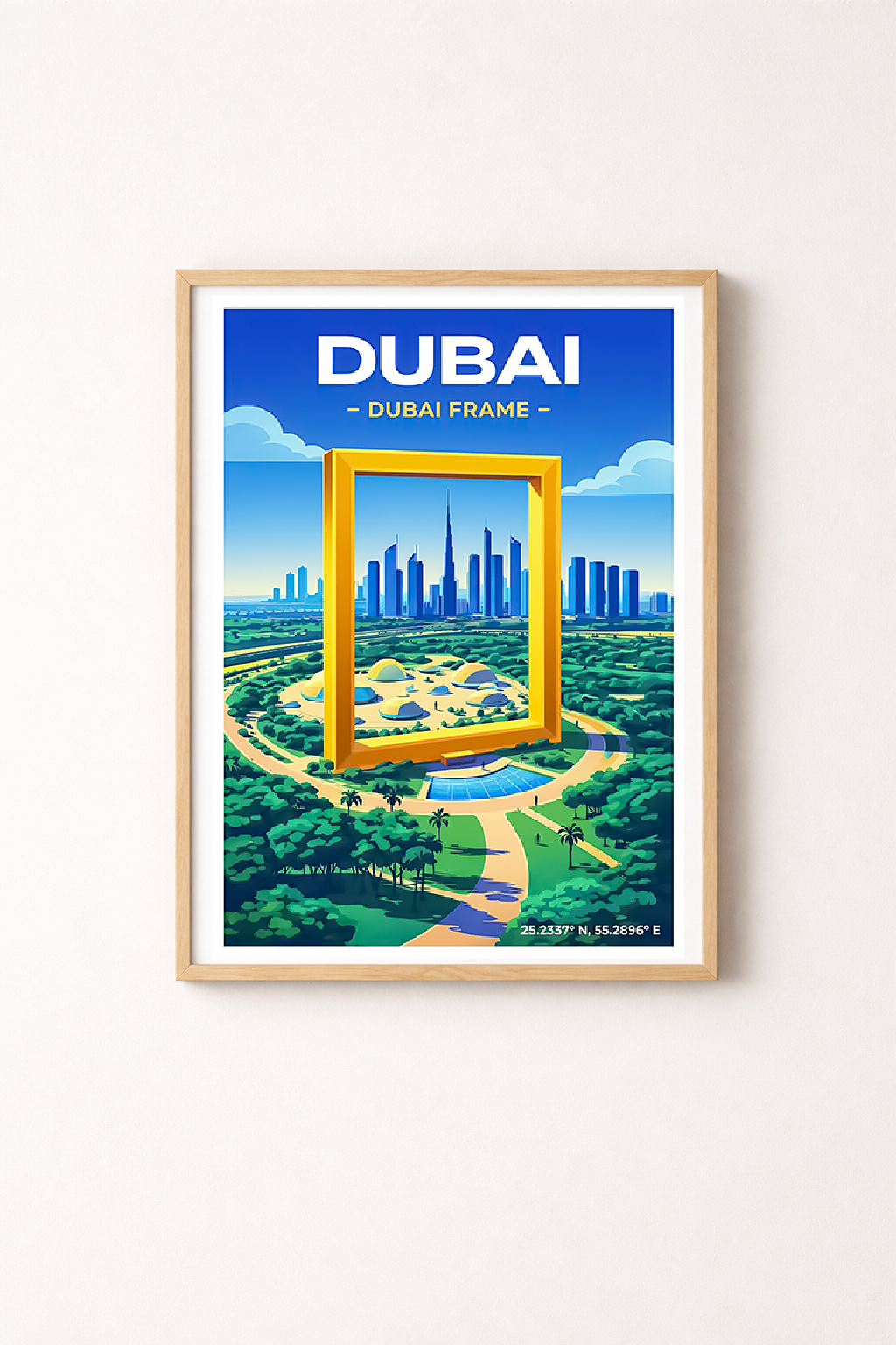 Affiche Dubaï — Dubai Frame, Émirats Arabes Unis