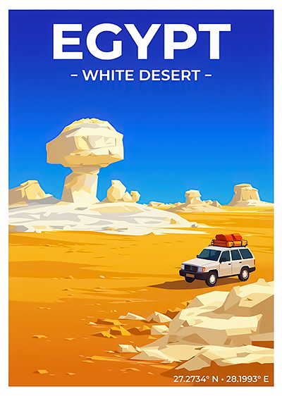 Affiche Égypte — Désert Blanc