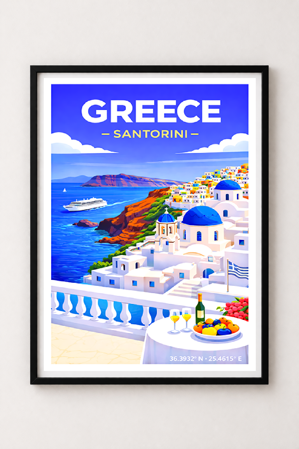 Affiche Grèce — Santorin Cyclades