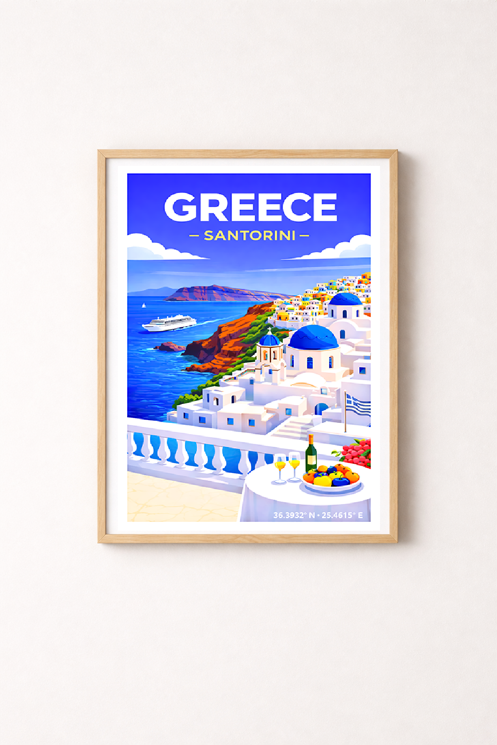 Affiche Grèce — Santorin Cyclades