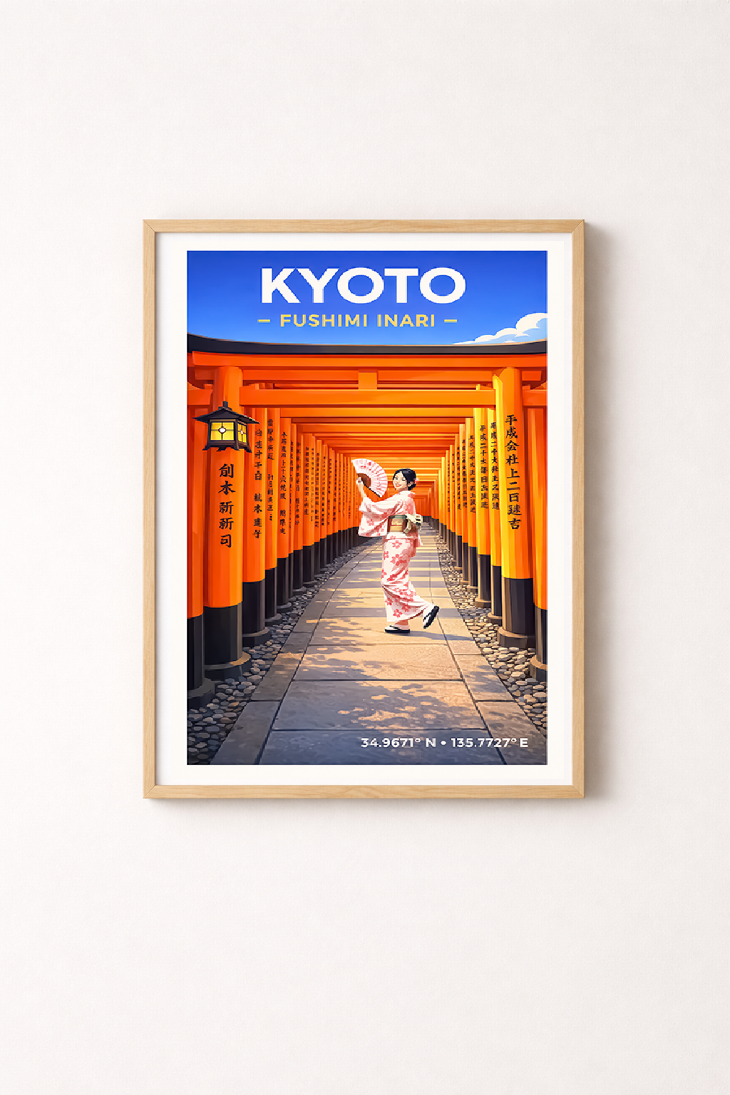 Affiche Japon — Kyoto Sanctuaire Fushimi Inari