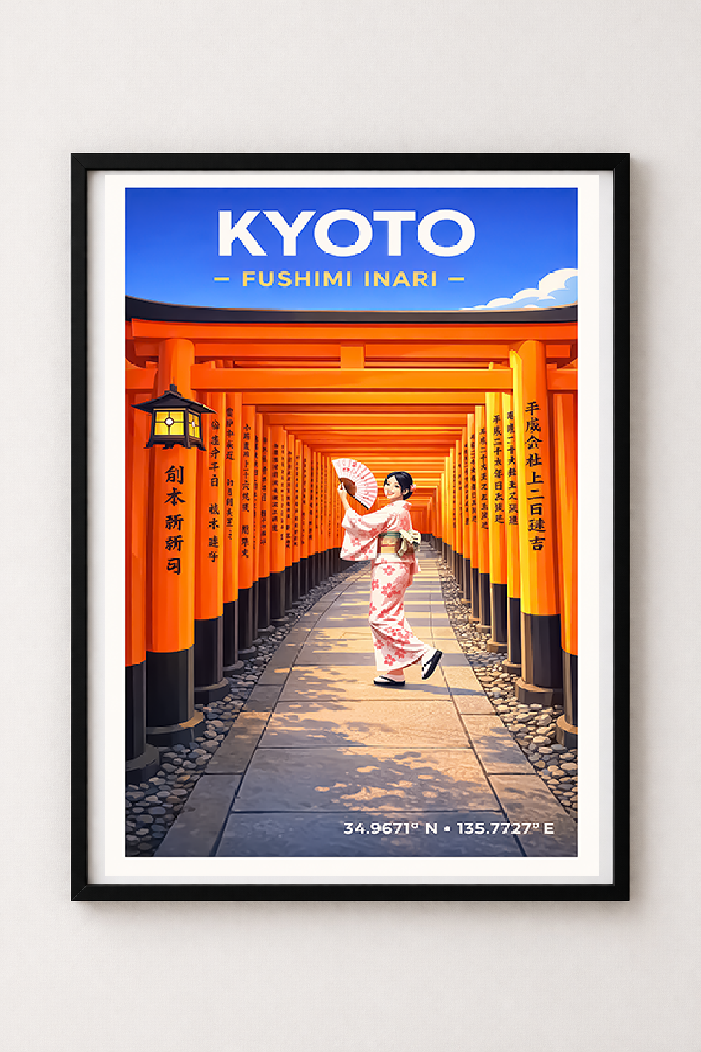 Affiche Japon — Kyoto Sanctuaire Fushimi Inari
