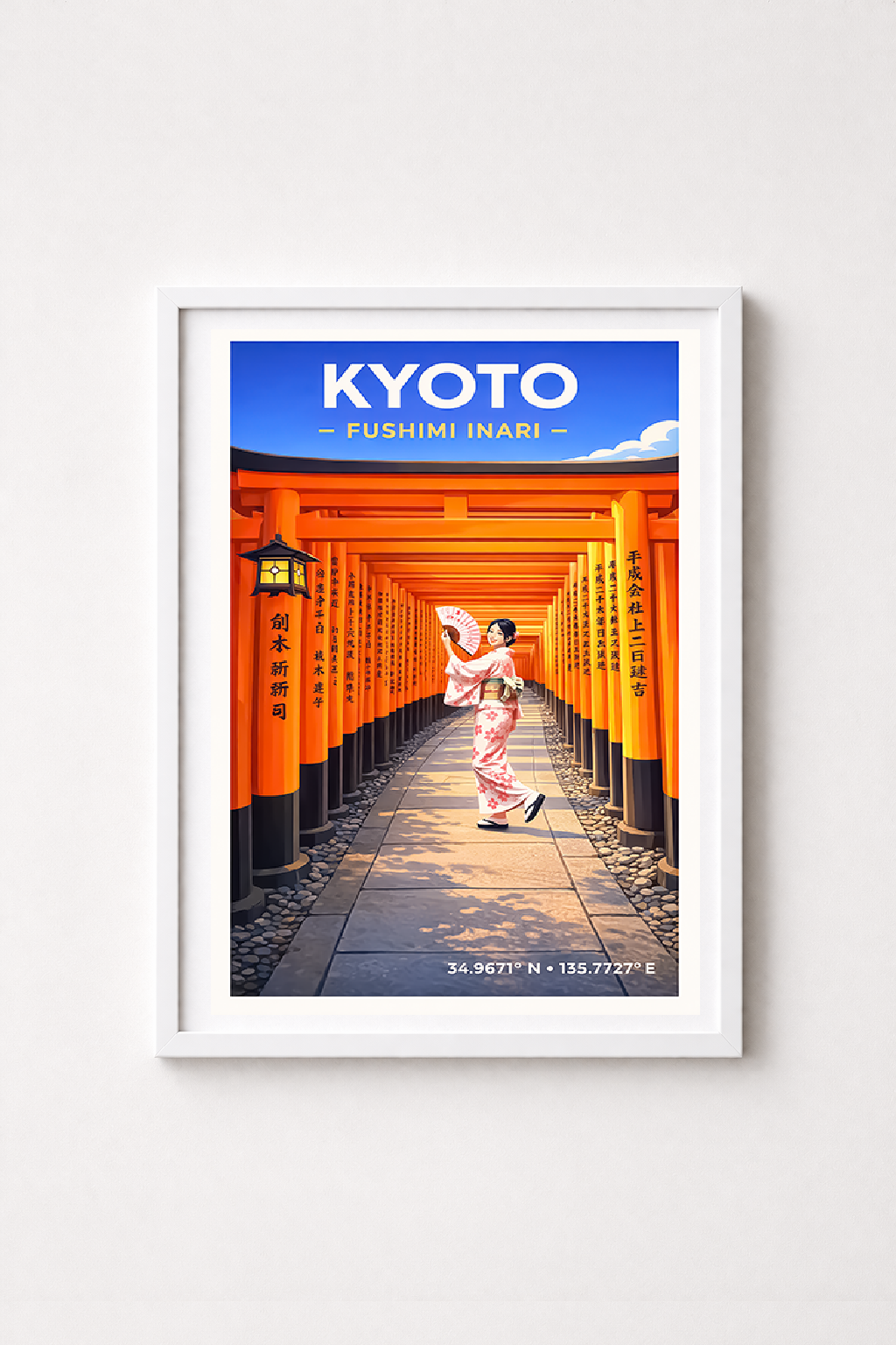 Affiche Japon — Kyoto Sanctuaire Fushimi Inari