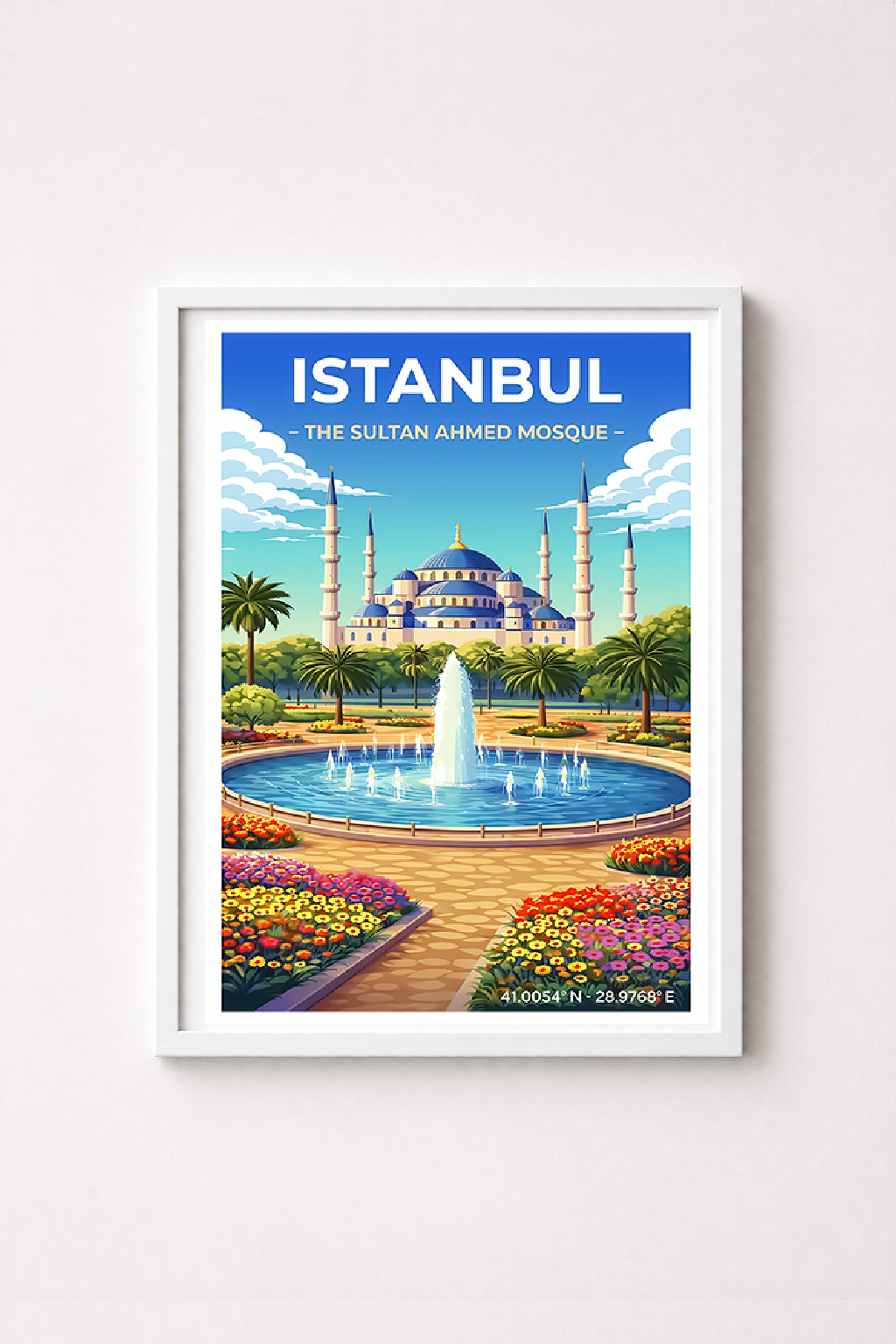 Affiche Istanbul — Mosquée Bleue, Turquie