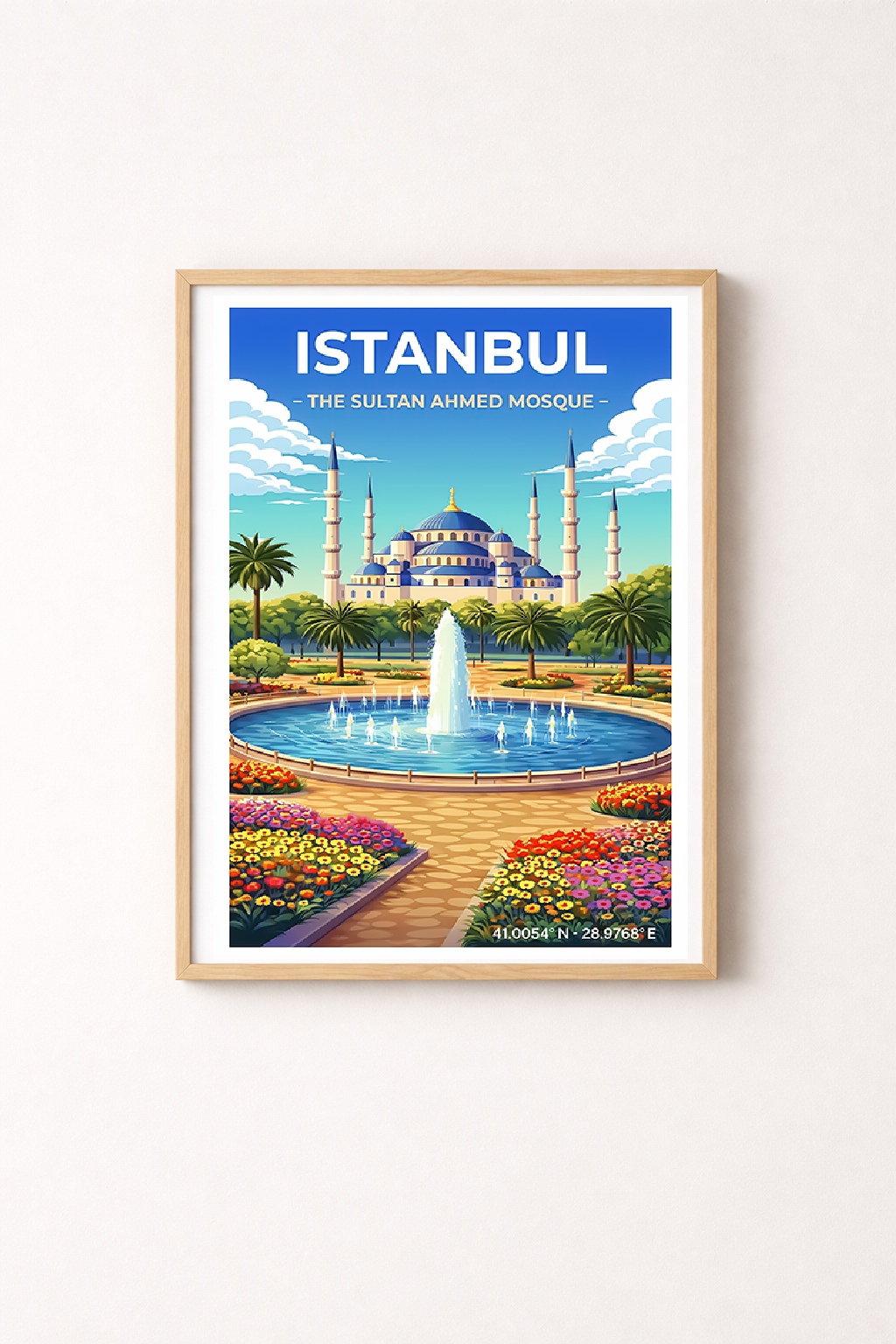 Affiche Istanbul — Mosquée Bleue, Turquie