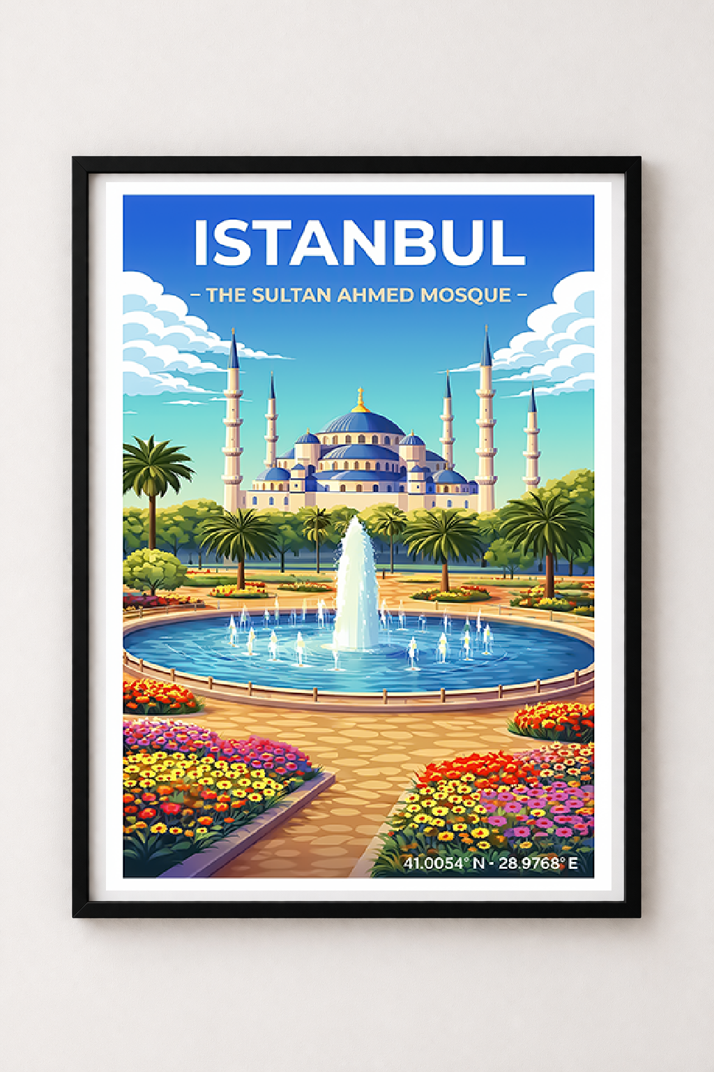 Affiche Istanbul — Mosquée Bleue, Turquie