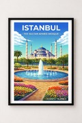Affiche Istanbul — Mosquée Bleue, Turquie