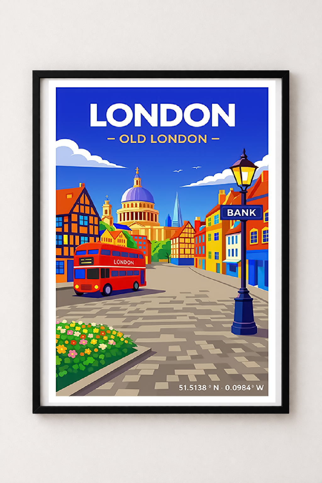 Affiche Londres — Vieille Ville, Angleterre