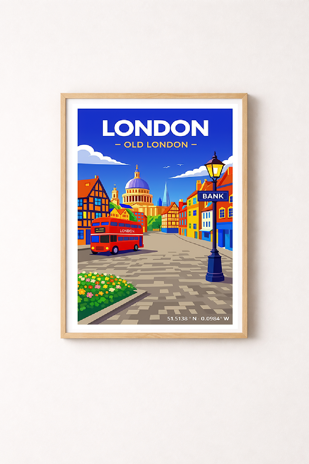 Affiche Londres — Vieille Ville, Angleterre