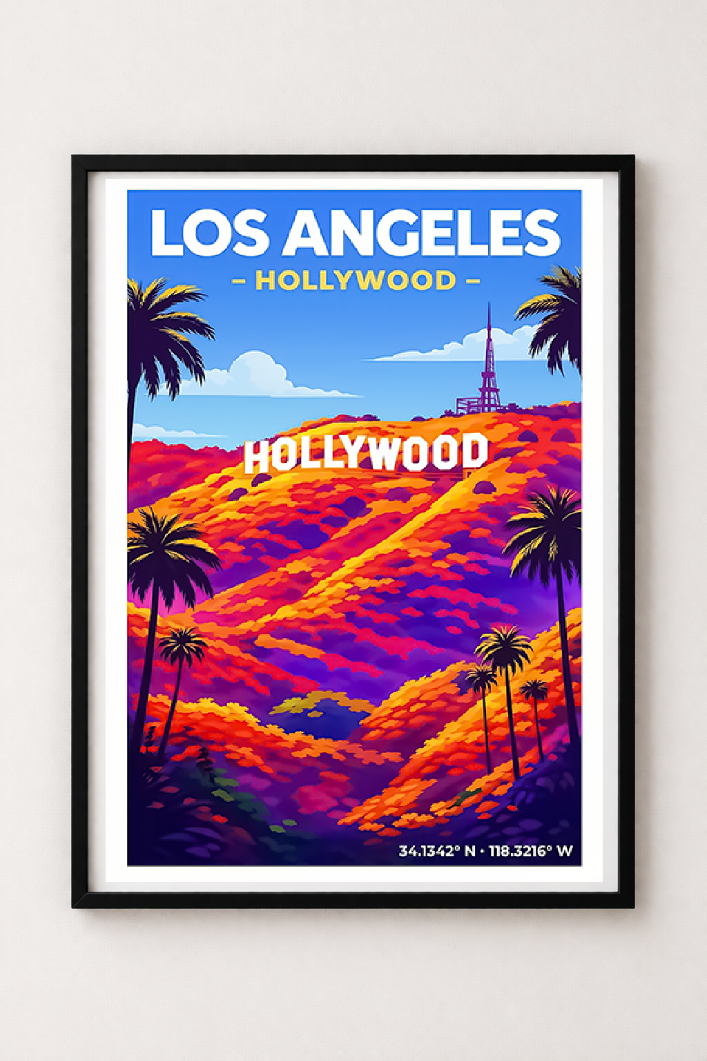 Affiche Los Angeles — Hollywood, États-Unis