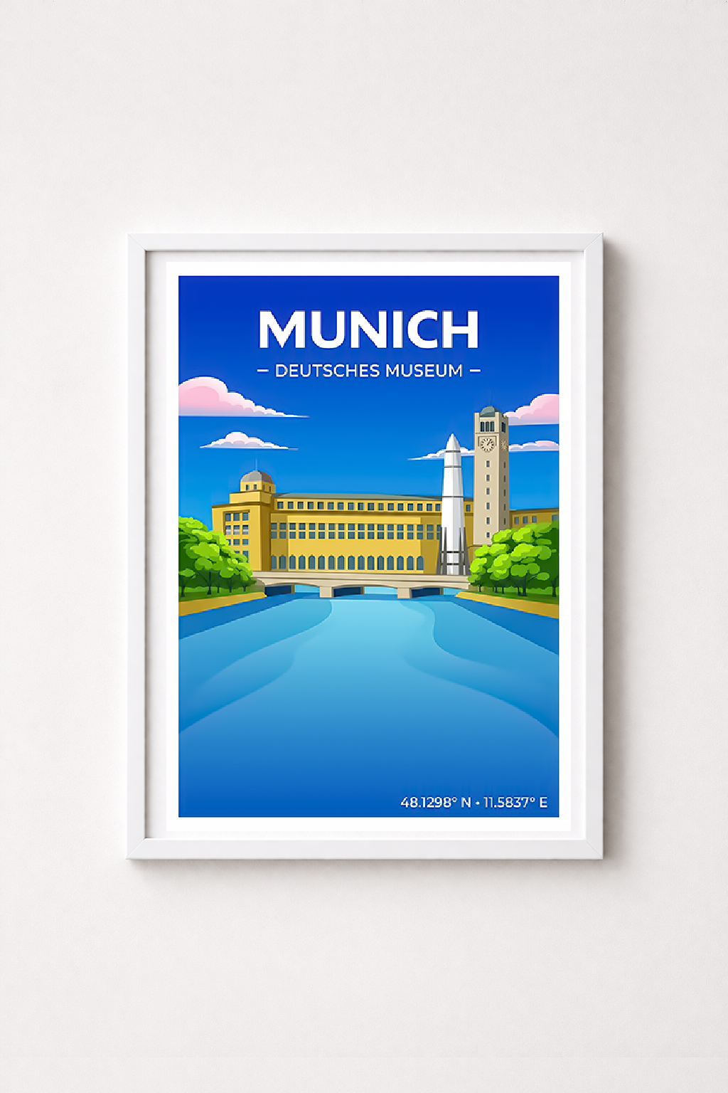 Affiche Munich — Deutsches Museum, Allemagne