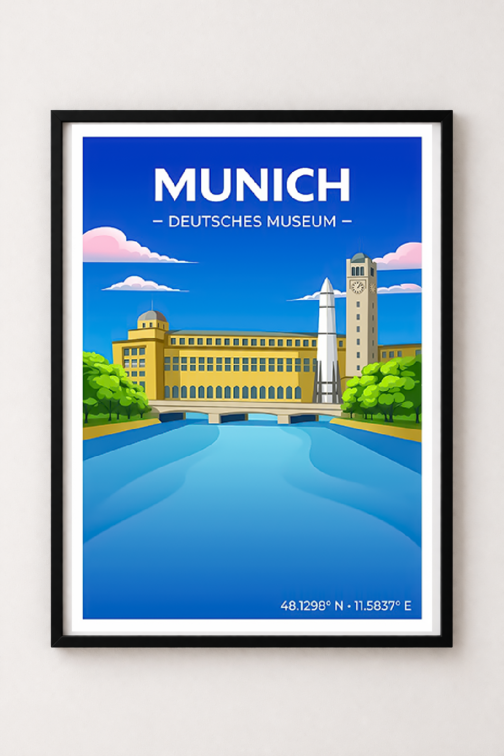 Affiche Munich — Deutsches Museum, Allemagne