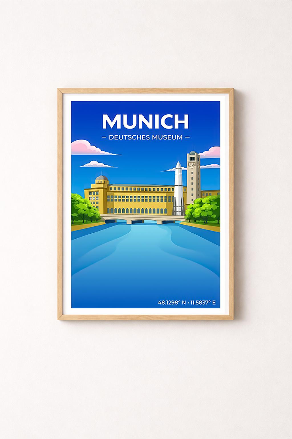 Affiche Munich — Deutsches Museum, Allemagne