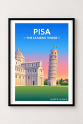 Affiche Pise — Tour Penchée, Italie
