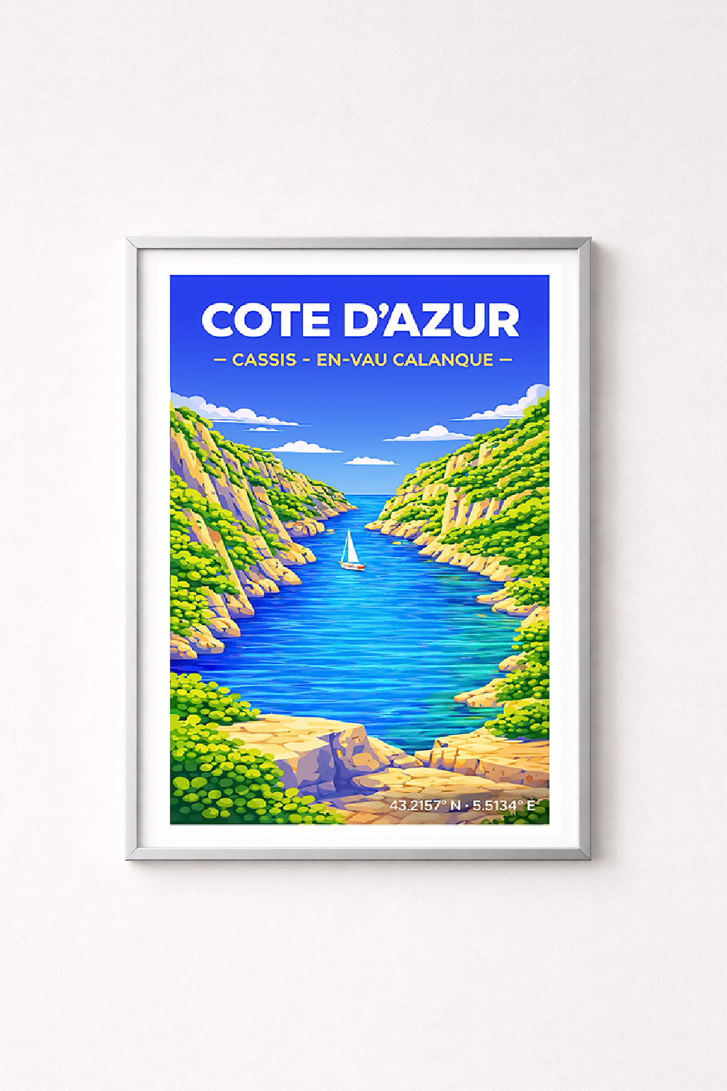 Affiche Cassis — Calanques, France