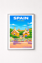 Affiche Barcelone — Parc Güell, Espagne