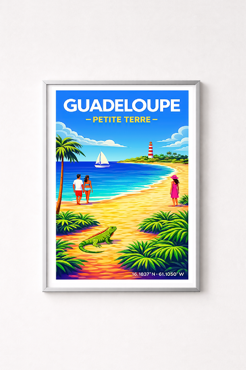 Affiche Guadeloupe — Petite Terre, Antilles françaises