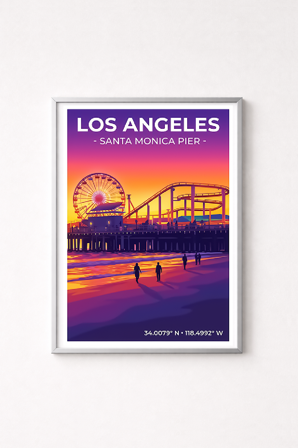 Affiche Los Angeles — Jetée de Santa Monica, États-Unis
