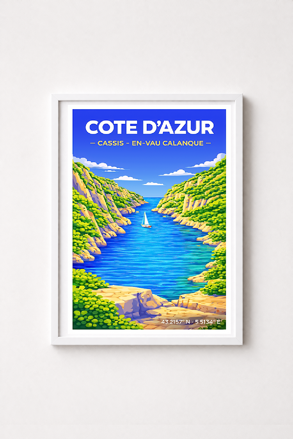 Affiche Cassis — Calanques, France