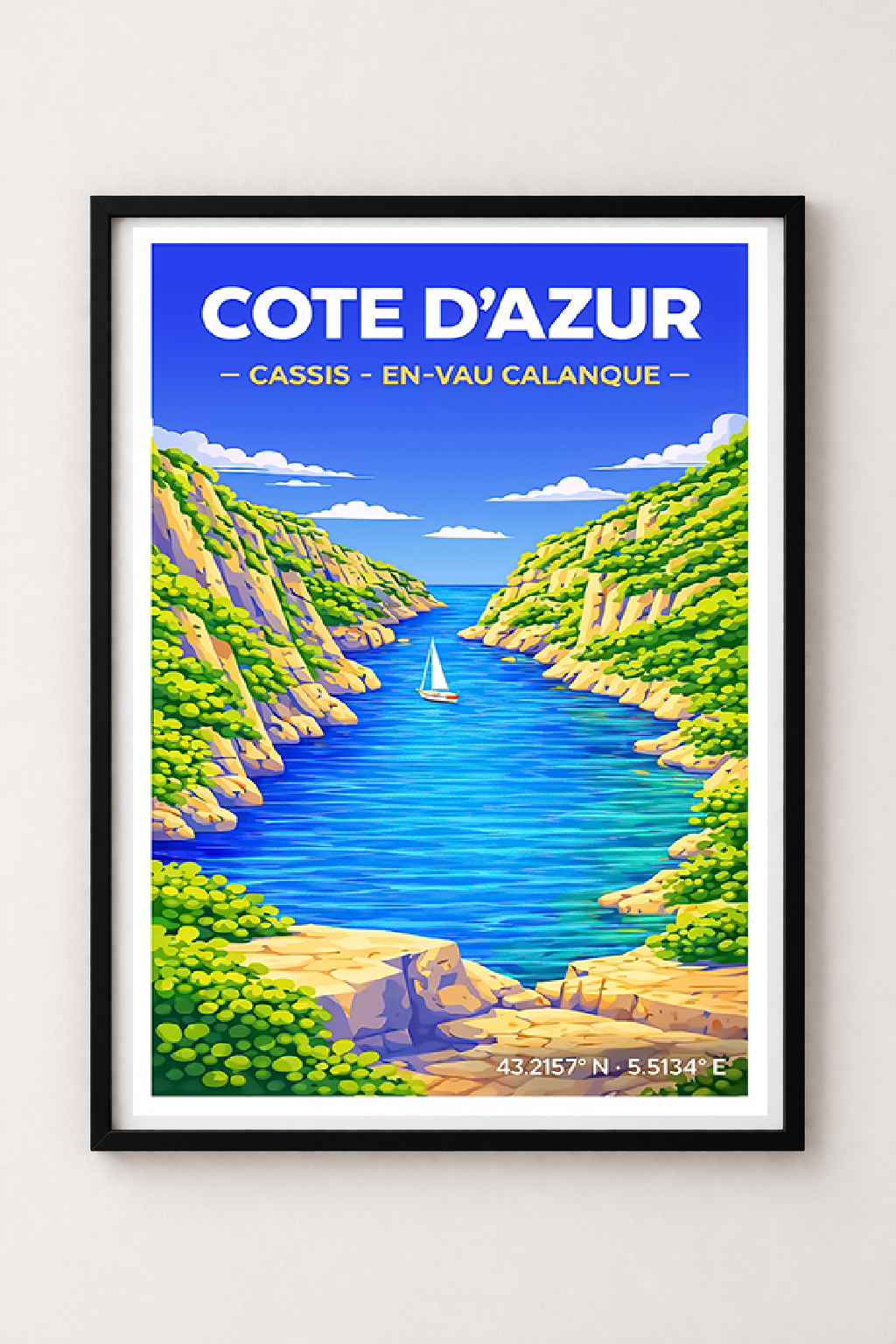 Affiche Cassis — Calanques, France