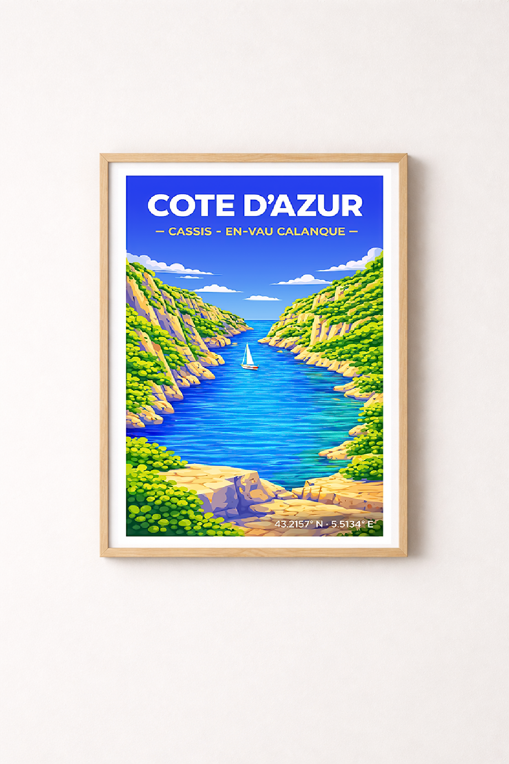 Affiche Cassis — Calanques, France