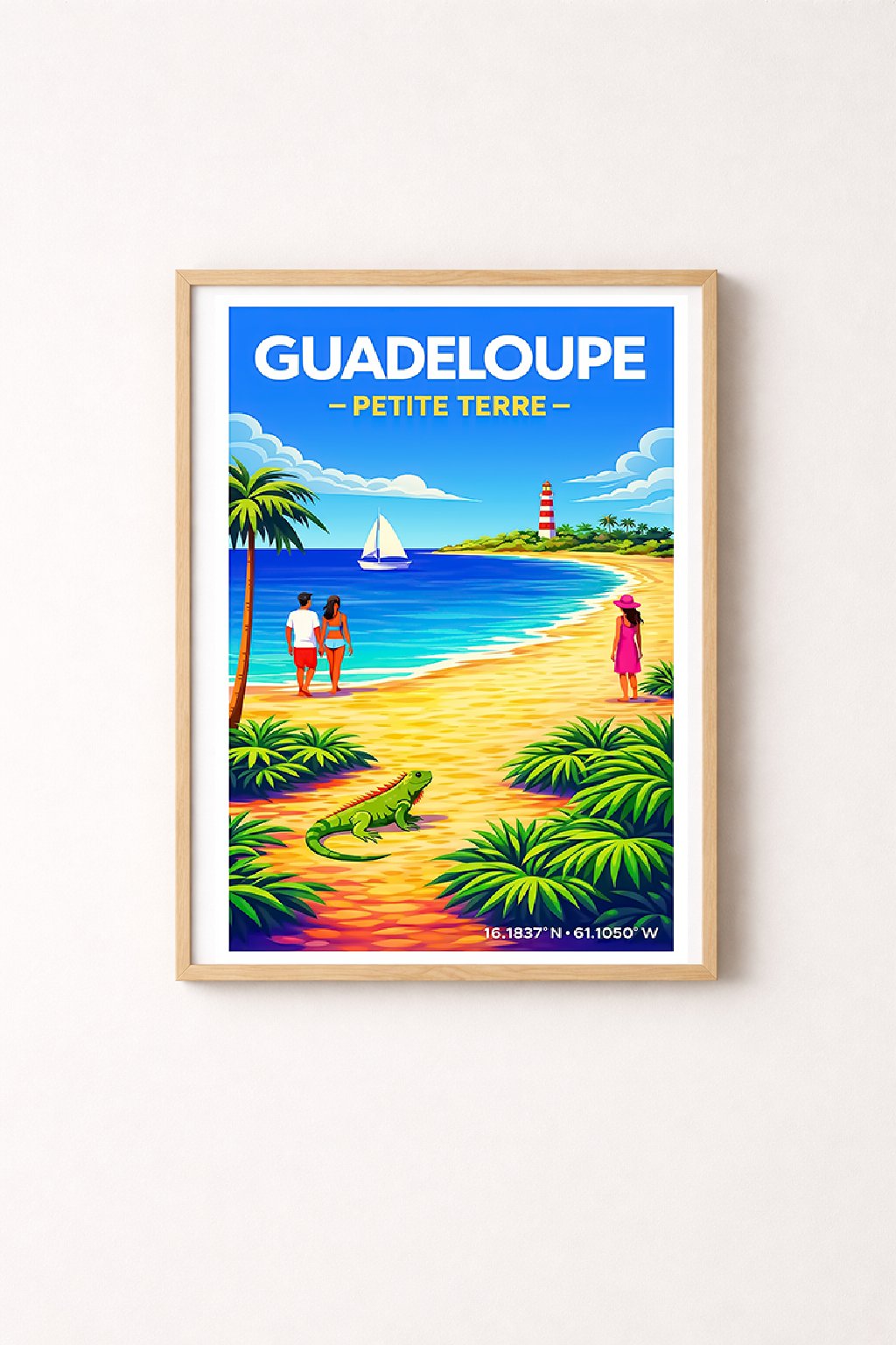 Affiche Guadeloupe — Petite Terre, Antilles françaises