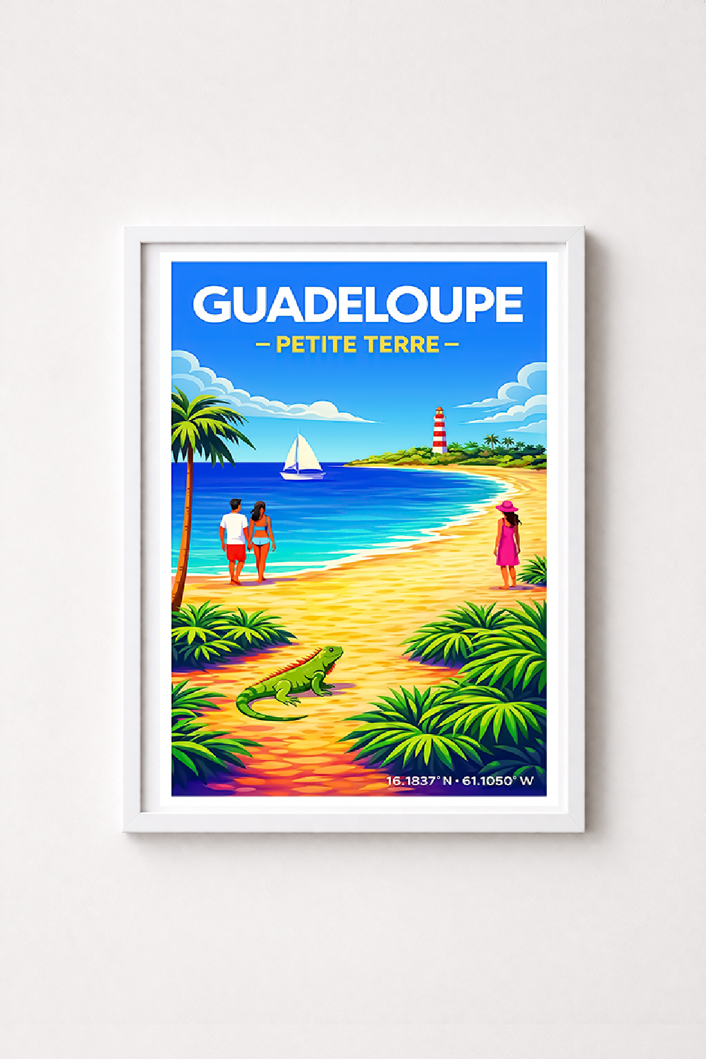 Affiche Guadeloupe — Petite Terre, Antilles françaises