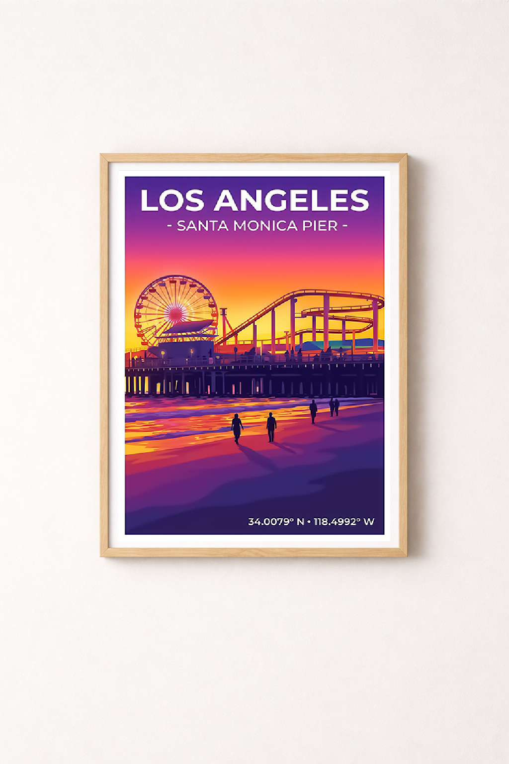 Affiche Los Angeles — Jetée de Santa Monica, États-Unis