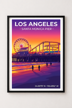 Affiche Los Angeles — Jetée de Santa Monica, États-Unis