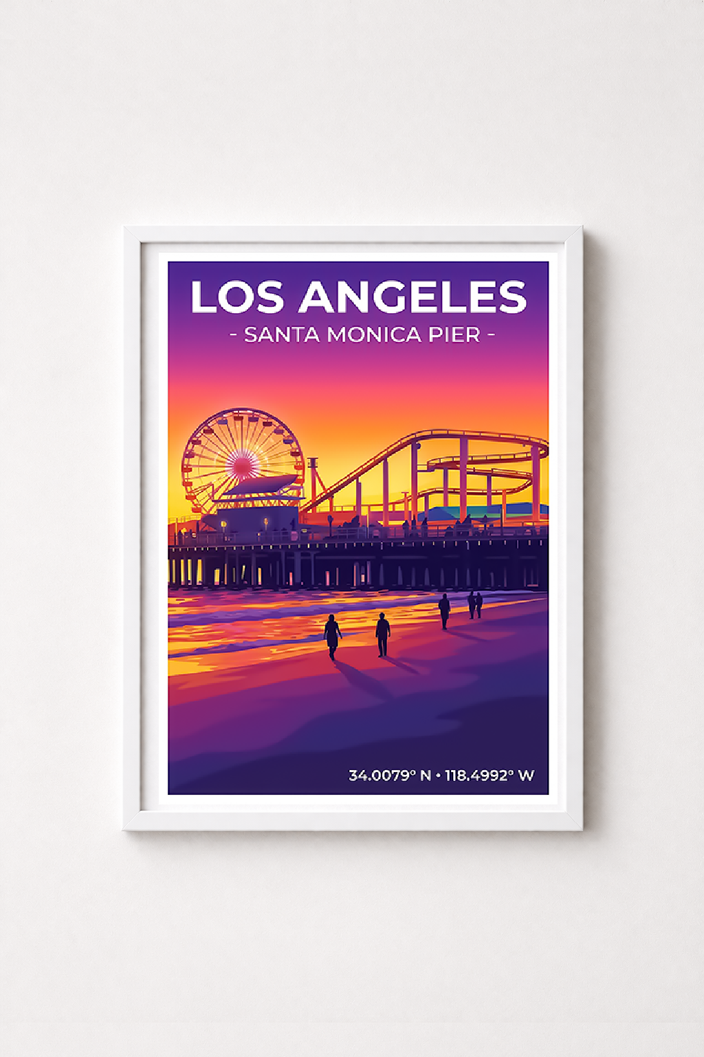 Affiche Los Angeles — Jetée de Santa Monica, États-Unis