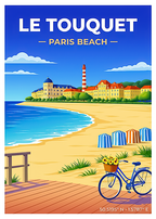 Affiche Le Touquet — Plage, France