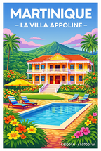 Affiche Martinique — Villa Apolline, Antilles françaises