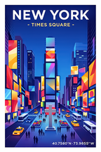 Affiche New York — Times Square, États-Unis