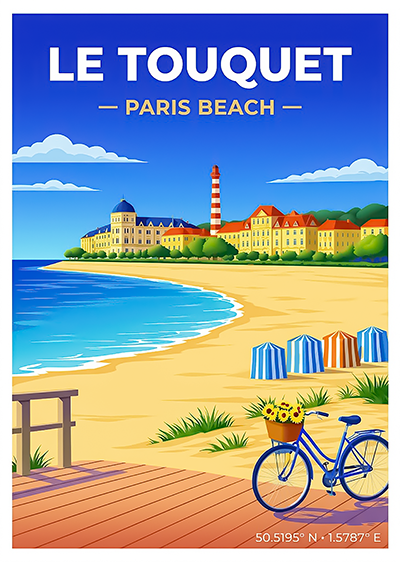 Affiche Le Touquet — Plage, France