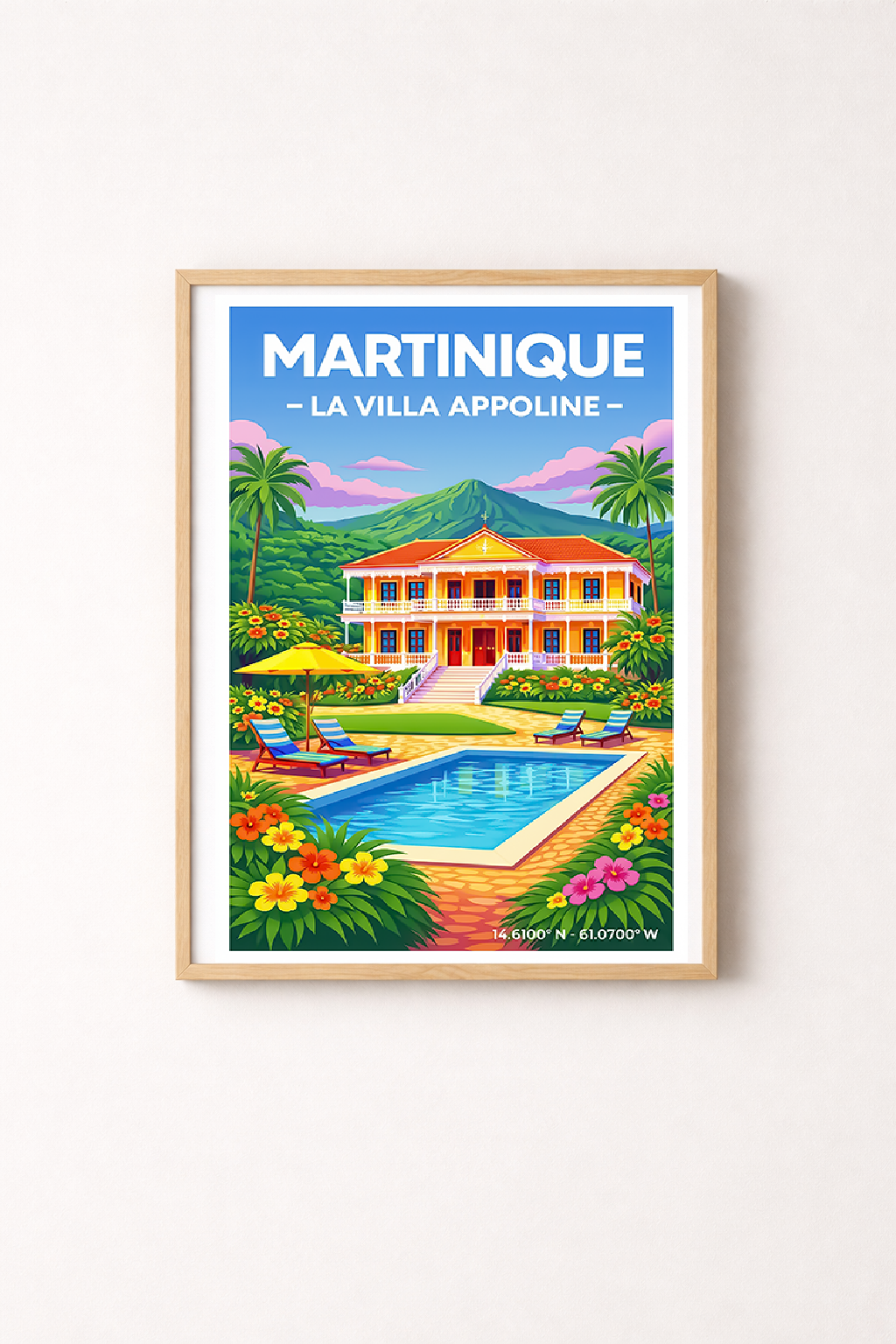 Affiche Martinique — Villa Apolline, Antilles françaises