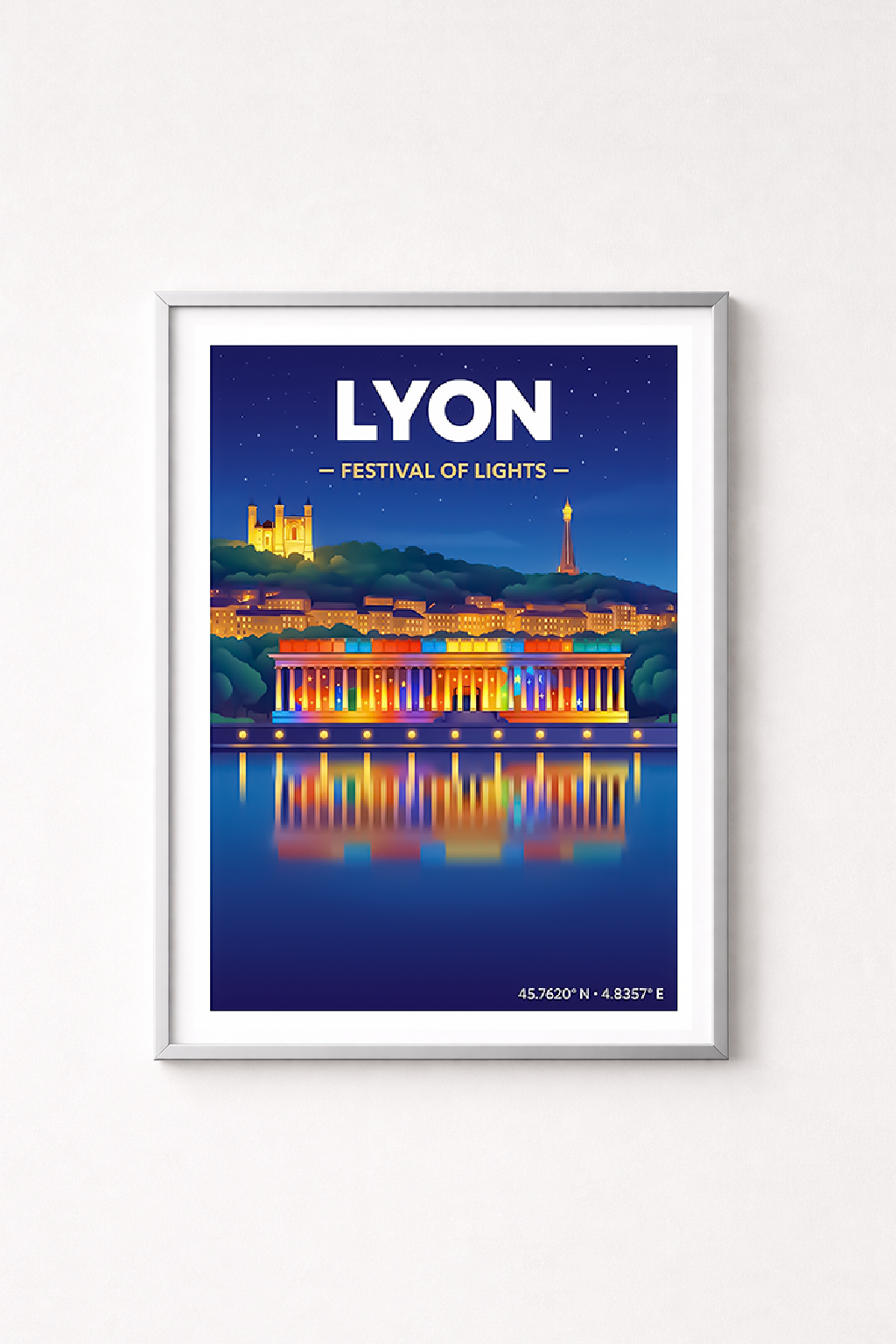 Affiche Lyon — Fête des Lumières, France