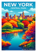 Affiche New York — Central Park, États-Unis
