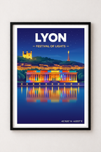 Affiche Lyon — Fête des Lumières, France