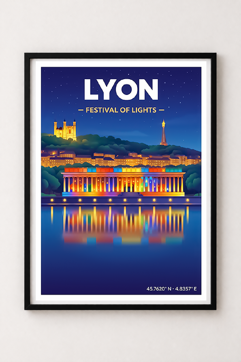 Affiche Lyon — Fête des Lumières, France