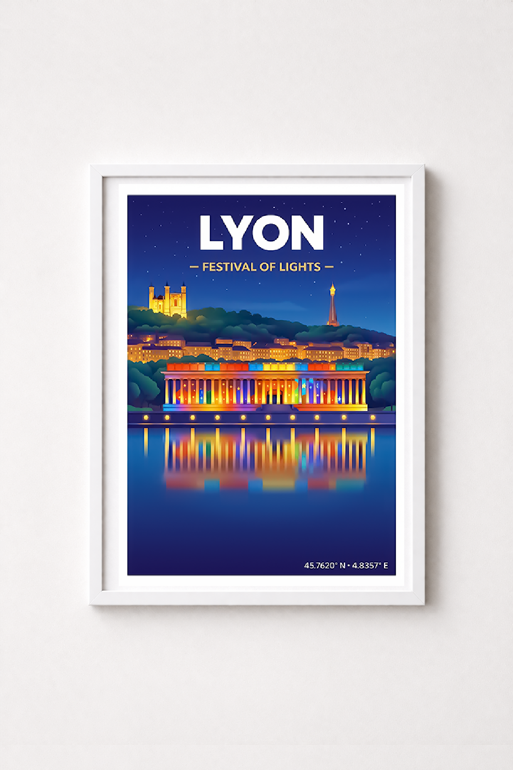 Affiche Lyon — Fête des Lumières, France