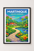 Affiche Martinique — Jardins de Balata, Antilles françaises