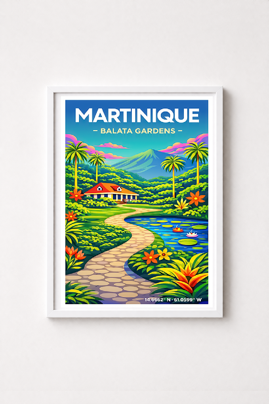 Affiche Martinique — Jardins de Balata, Antilles françaises