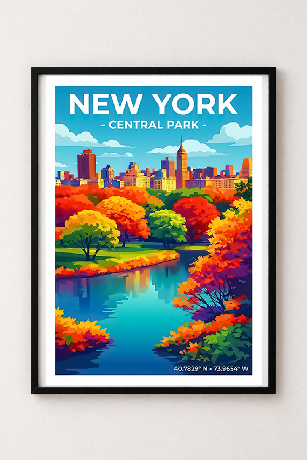 Affiche New York — Central Park, États-Unis